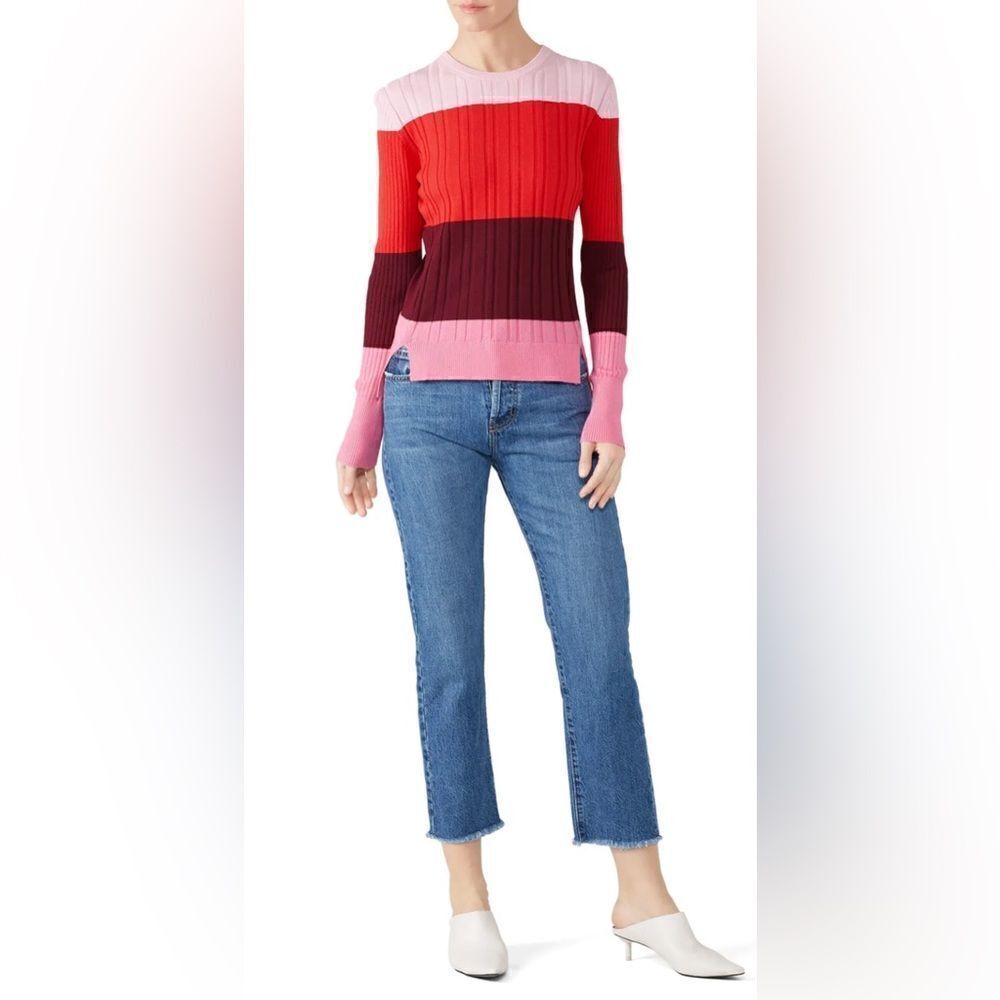 Tome Pink Colorblock Sweater Size 18